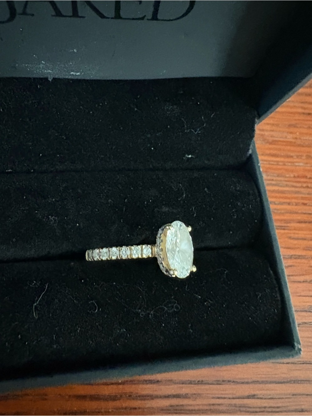 2.50ct lab diamond Solitaire Diamond Ring in Yellow Gold with Pave Band - Picture 3 of 6